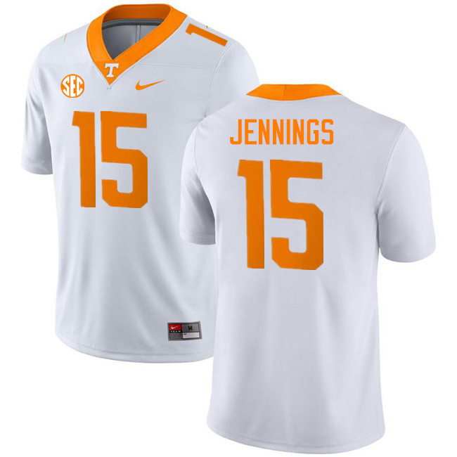 Jauan Jennings Tennessee Jersey,Tennessee Volunteers #15 Jauan Jennings College Jersey-White